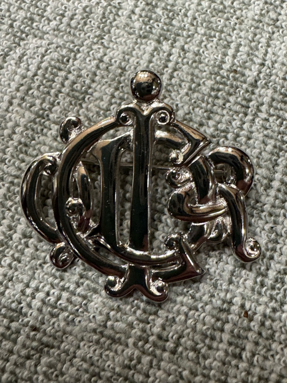 Christian Dior Vintage Logo Brooch